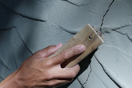 clean large crack surface