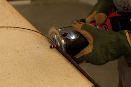 trim excess material